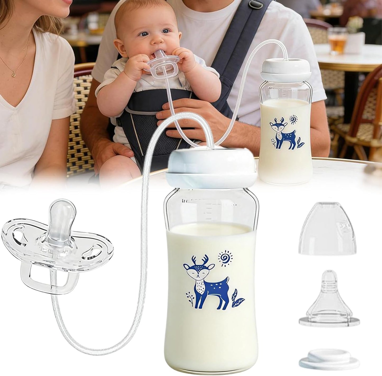 The BottlePop — 3-in-1 Self-Feeding Baby Bottle