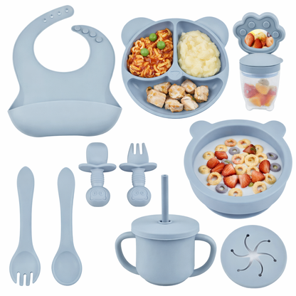 Set de alimentación para bebés de silicona sin BPA
