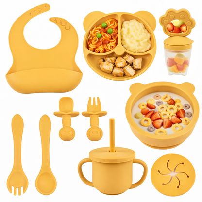 Set de alimentación para bebés de silicona sin BPA