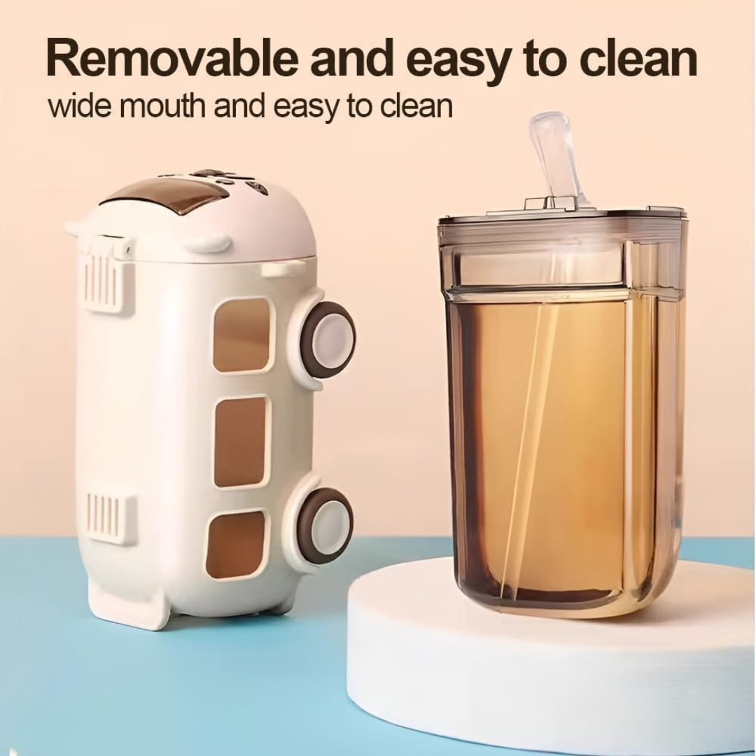 water bottle with straw