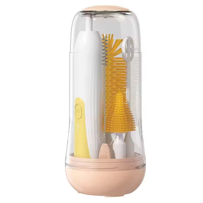 Juego de limpiador de botellas eléctrico, rotación de 360°,