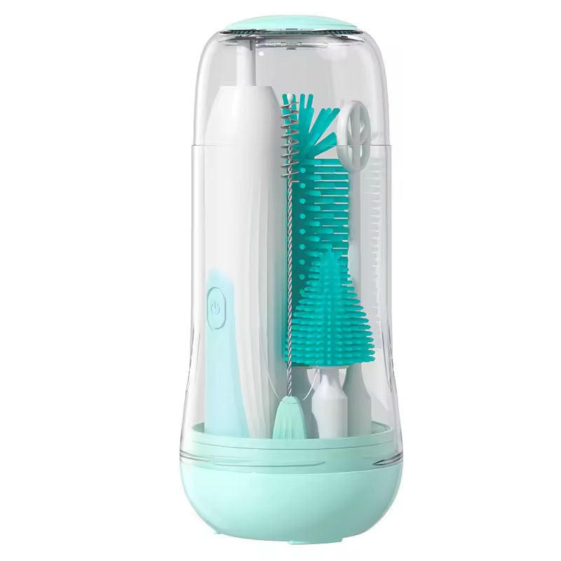 Juego de limpiador de botellas eléctrico, rotación de 360°,